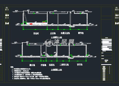 精品小區300T污水處理回用施工圖